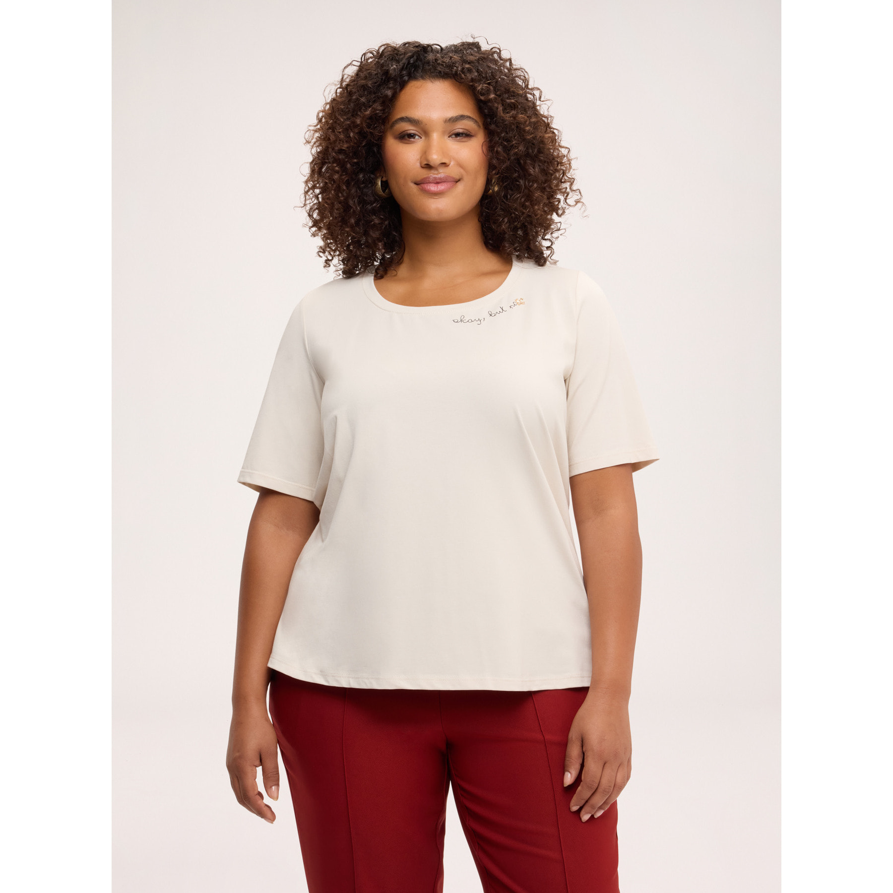 Fiorella Rubino - T-shirt in cotone con scritta - Bianco