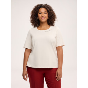 Fiorella Rubino - T-shirt in cotone con scritta - Bianco