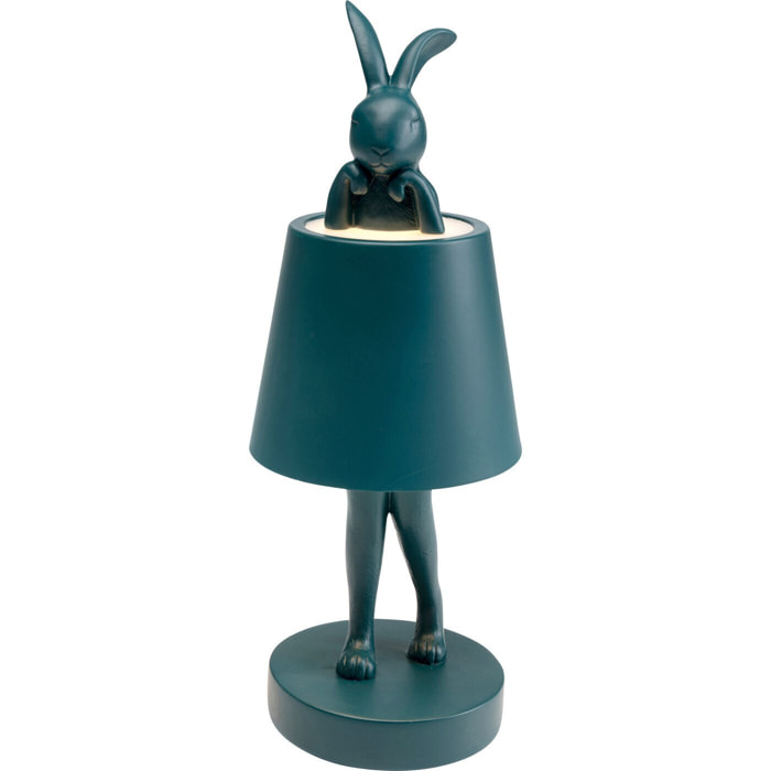 Lampe Animal lapin LED 29cm bleue Kare Design