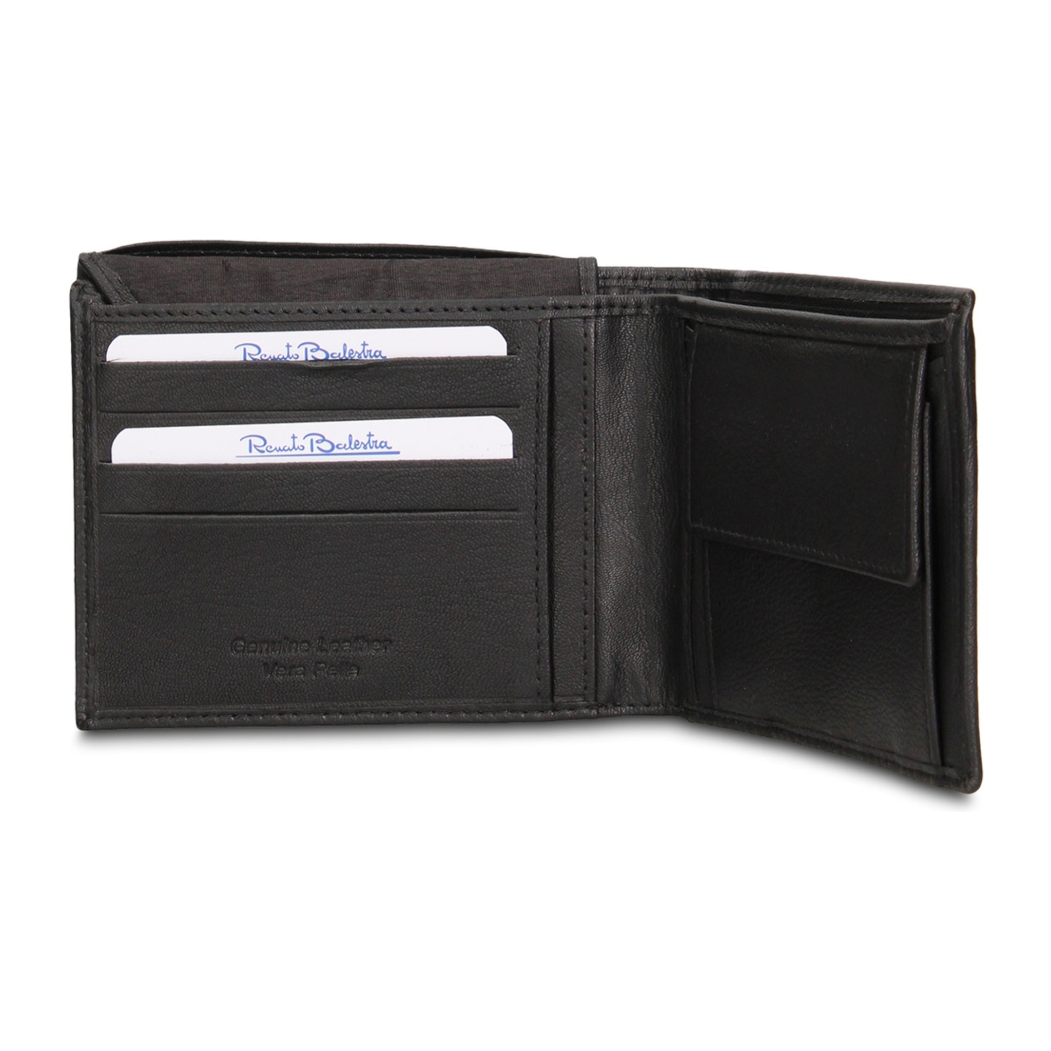 Portafoglio uomo in vera pelle - Modello Astero Plus - Casual - 13.0 x 10.0 x 2.0 cm