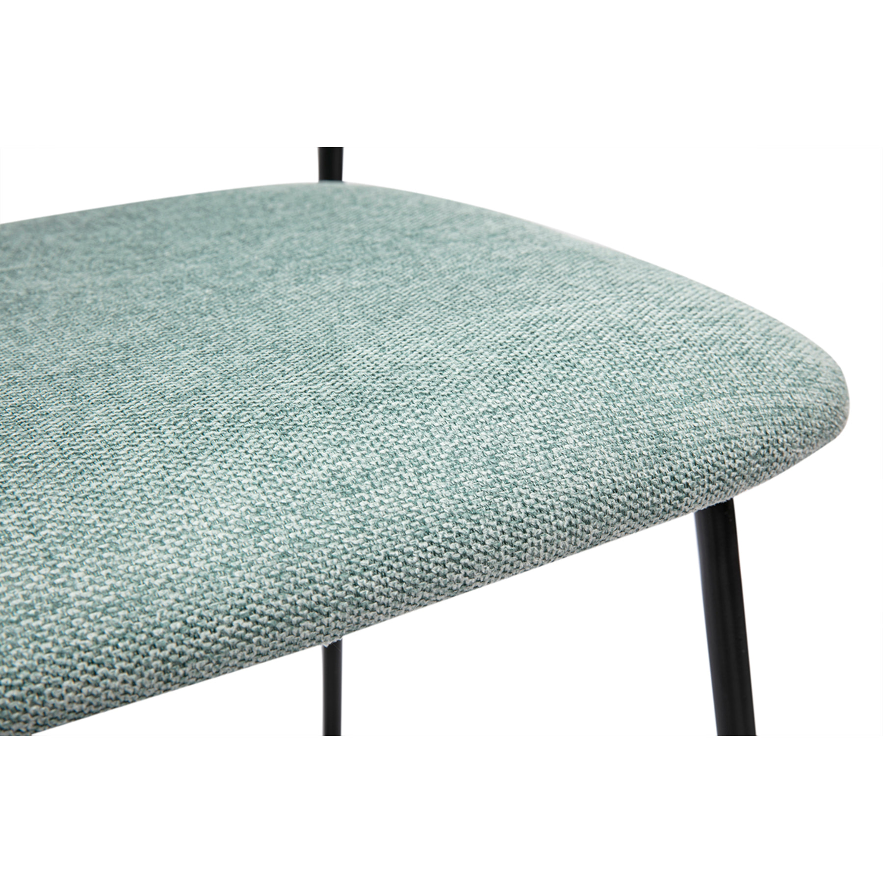 Tabourets de bar en tissu effet velours texturé vert céladon H64 cm (lot de 2) BENTA