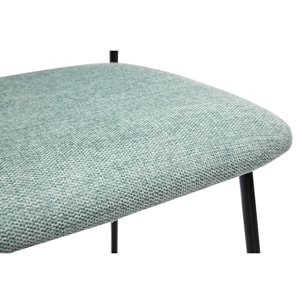 Tabourets de bar en tissu effet velours texturé vert céladon H64 cm (lot de 2) BENTA
