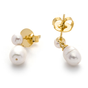Pendientes Rakco acabado oro amarillo 18k