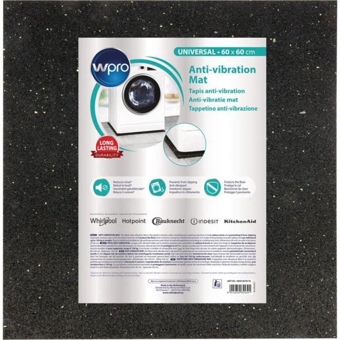 Tapis anti-vibration WPRO Universal 60cmx60cm