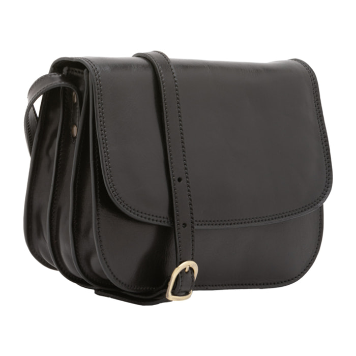 Borsa a tracolla  da donna In Vera pelle Made in Italy 27x20x12 cm