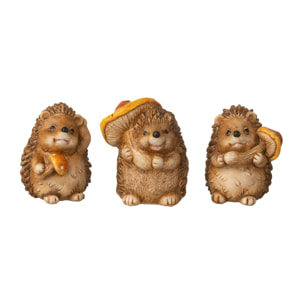 J-Line figurine Ange - polyrésine - brun - 3 pcs