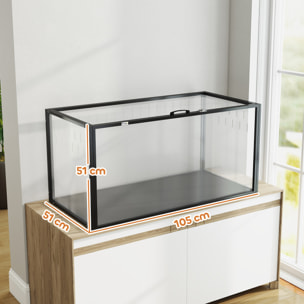 Cage hamster grande taille acrylique acier dim. 105x51x51cm toit ouvrant noir