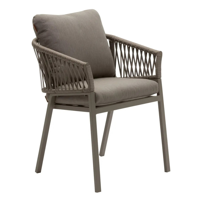 Lot de 2 fauteuils de jardin Oriengo café