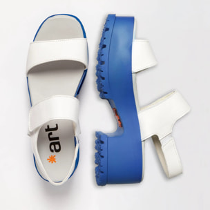 Sandalias con tacón 1829 NAPPA WHITE-BLUE/ MANCHESTER color White-blue