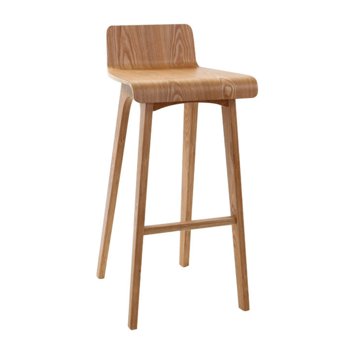 Chaise de bar scandinave en bois clair H75.2 cm BALTIK