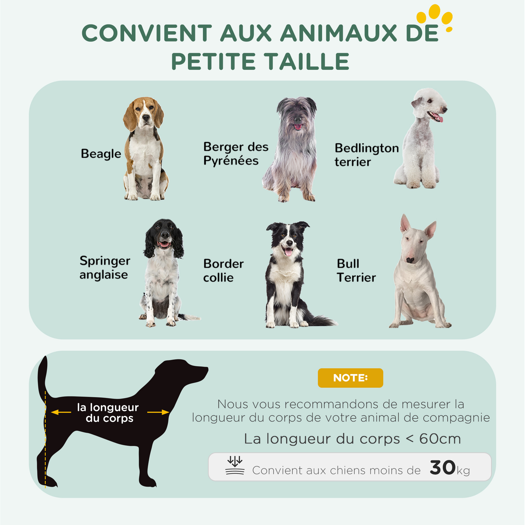 Cage caisse de transport pliable pour chien 91 x 62 x 68 cm avec coussin