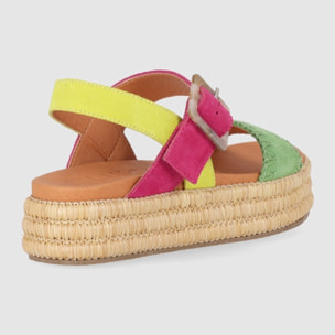 Sandalias de Serraje - Multicolor Multi - Tacón: 5 cm