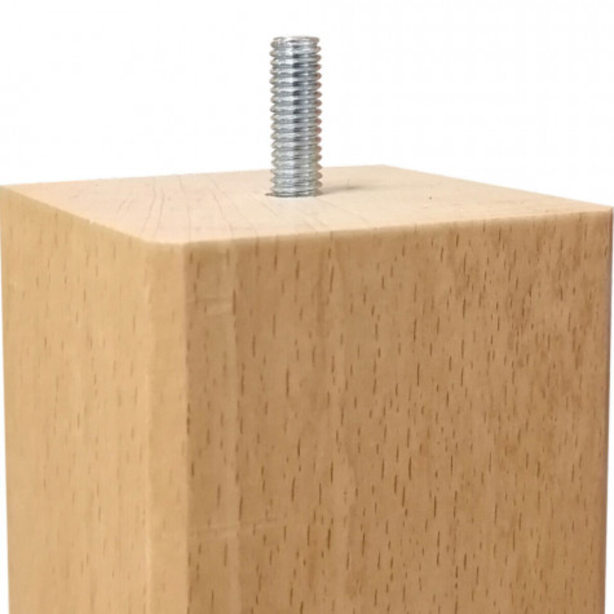 Pieds de lit 15 cm carrés en bois - 4 coloris - lot de 4 - EDDY