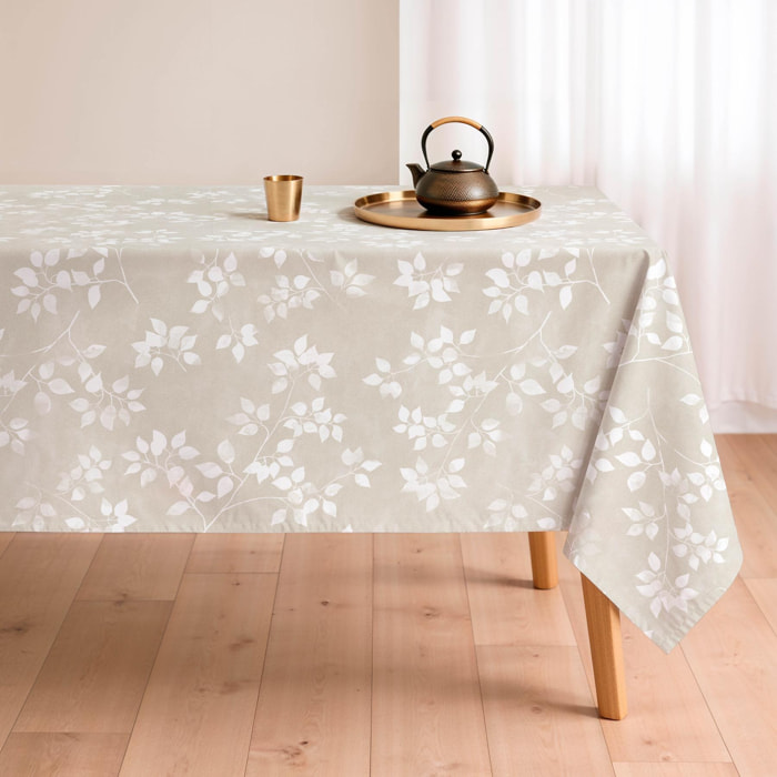 Nappe anti-taches NARA BEIGE - en 100 % coton