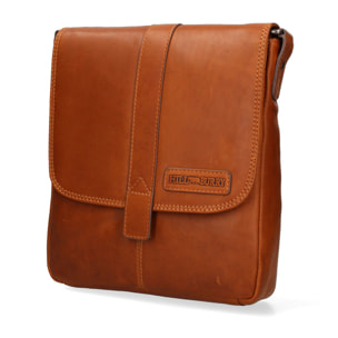 Borsa a tracolla  da uomo In Vera pelle Made in Italy 25x28x6 cm