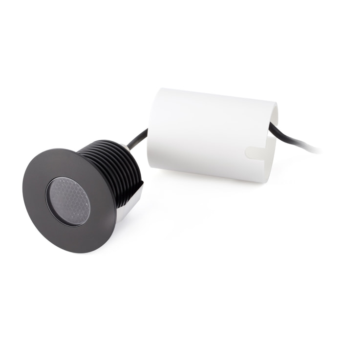 GRUND 37 Empotrable negro inox 2W