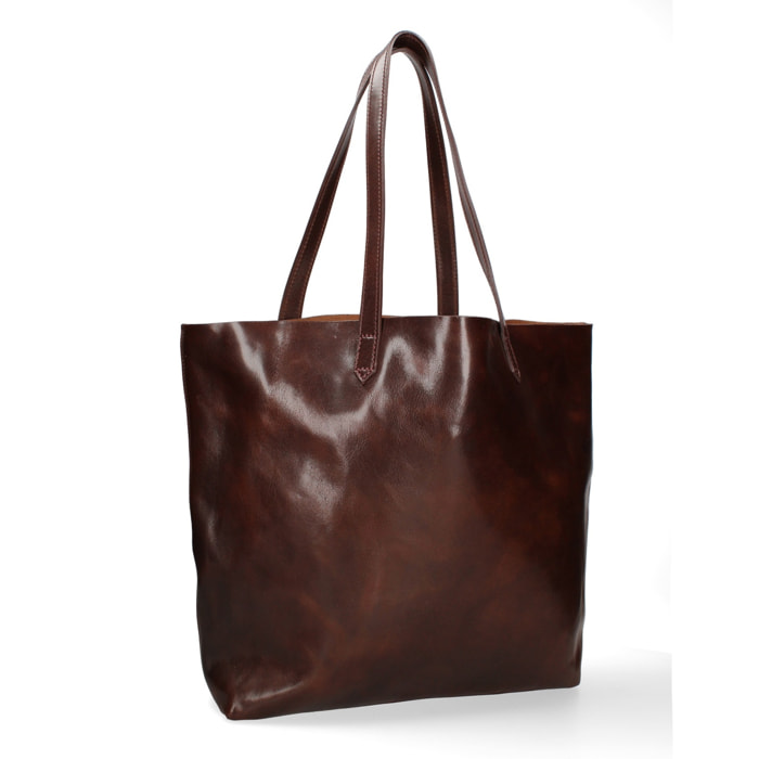 Borsa a mano da donna - Modello False - 100% pelle di vacchetta - 35.0 x 45.0 x 11.0 cm