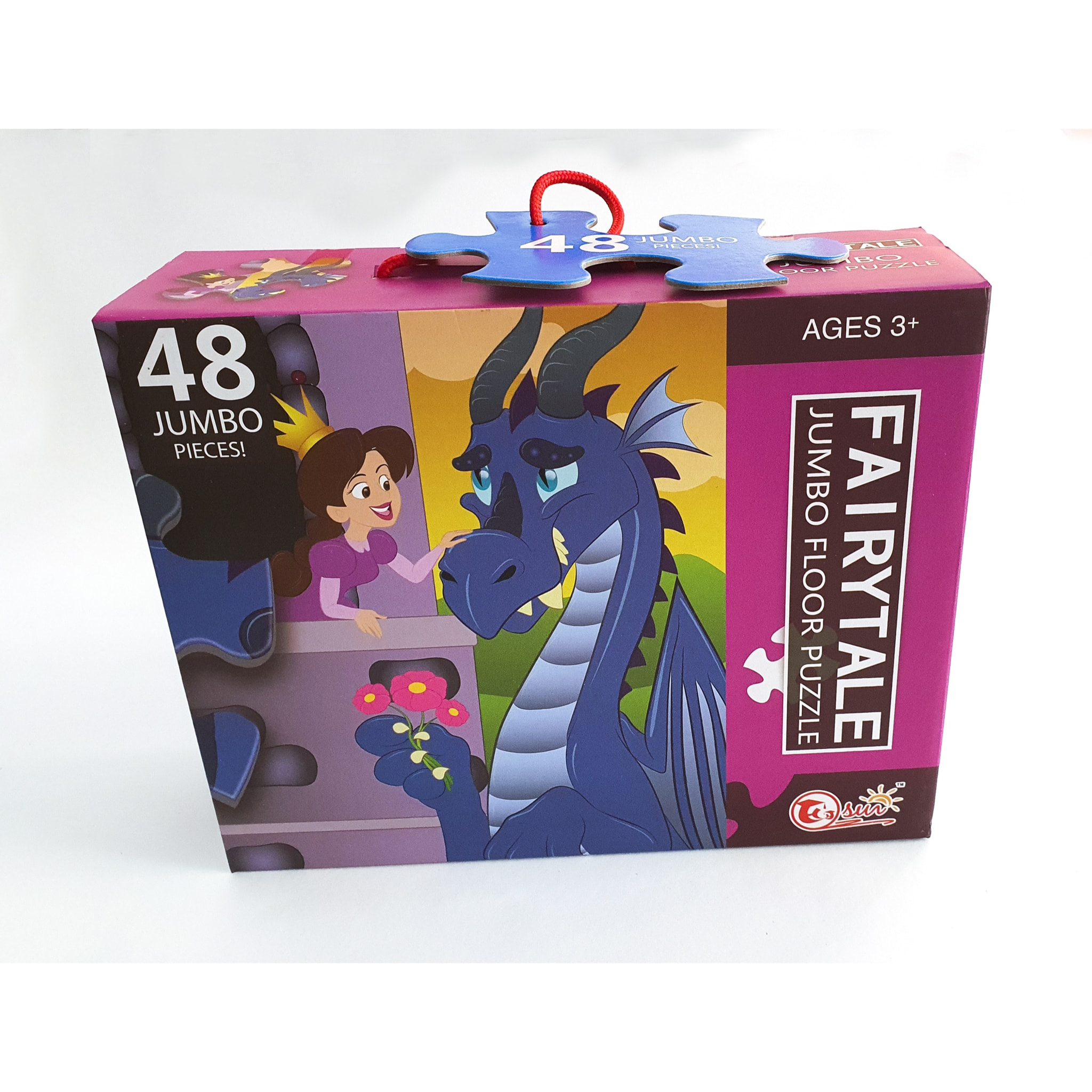 PUZLE DE 48 PIEZAS: PRINCESA Y DRAGON