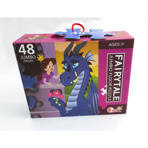 PUZLE DE 48 PIEZAS: PRINCESA Y DRAGON