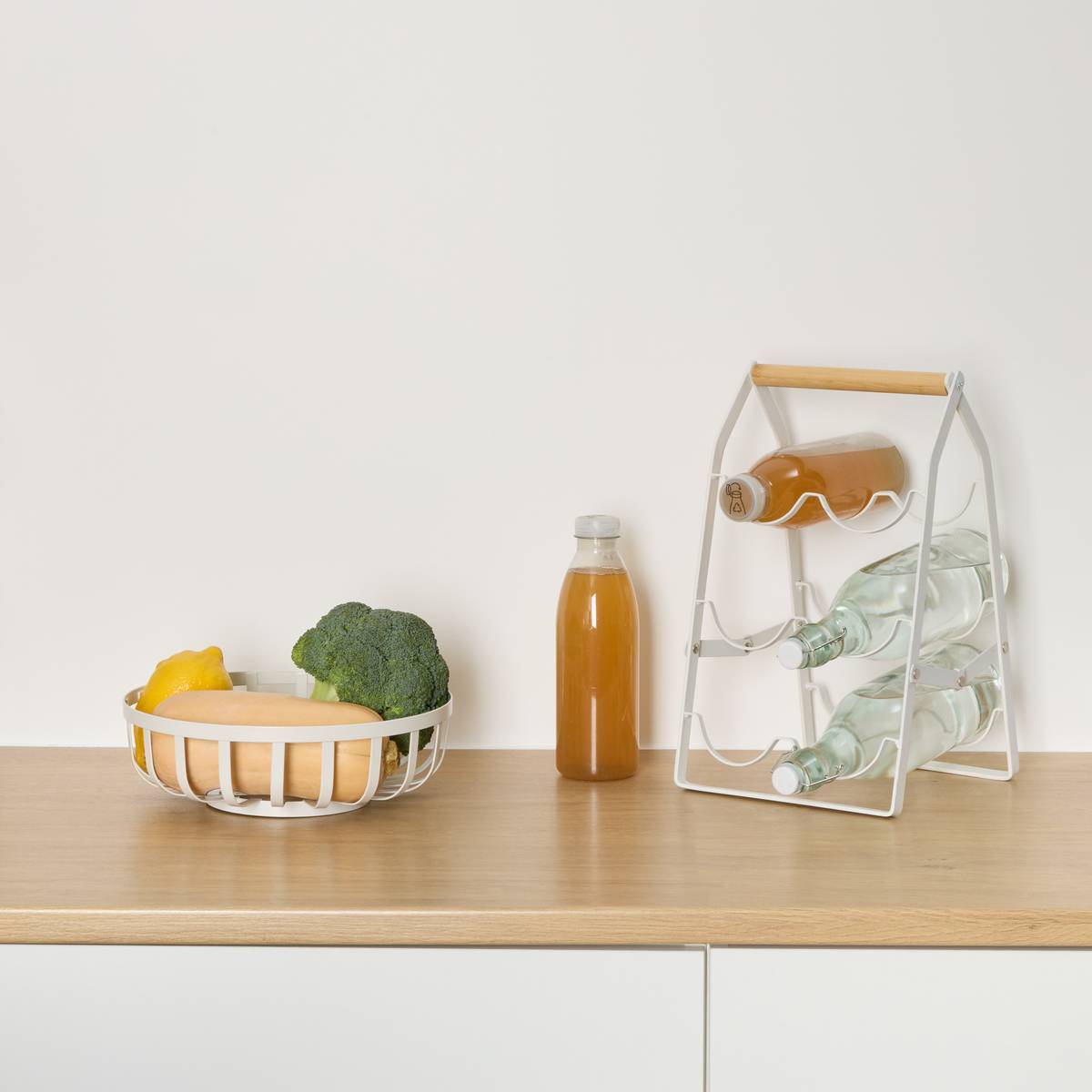 Range-bouteilles pliant Balm blanc 6 bouteilles