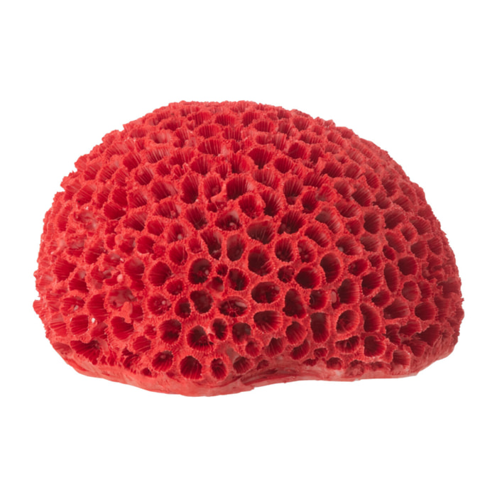 J-Line Corail décoratif - polyrésine - rouge - small - 3 pièces