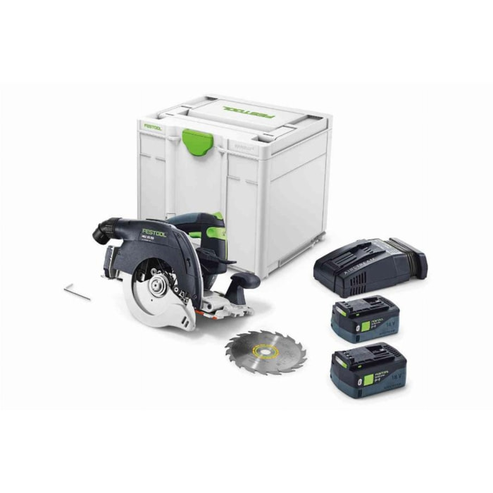 Scie circulaire à capot basculant sans fil HKC 55 5.0 EBI-PLUS-SCA - FESTOOL - 577678