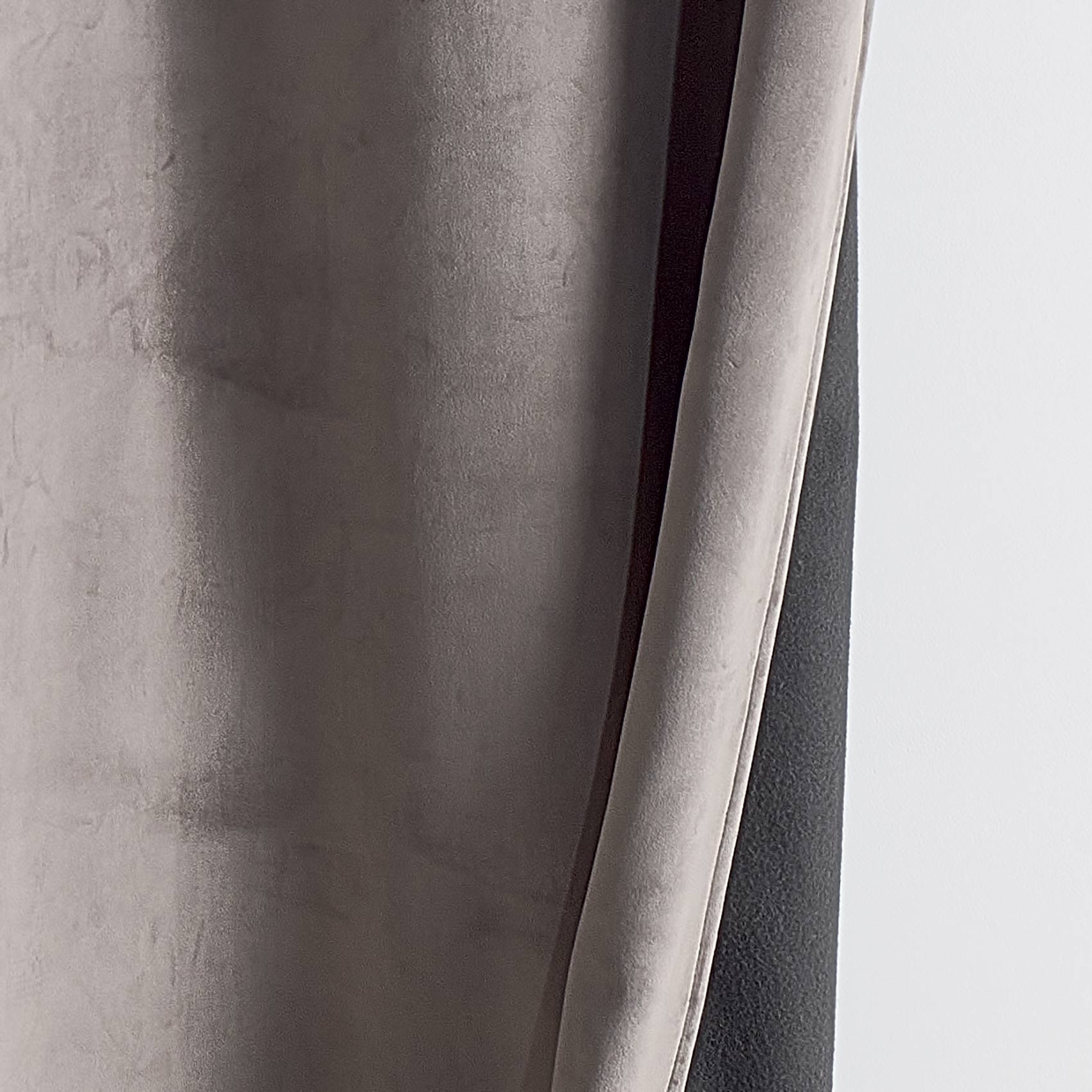 Rideau isolant et occultant en velours doublé polaire - Taupe