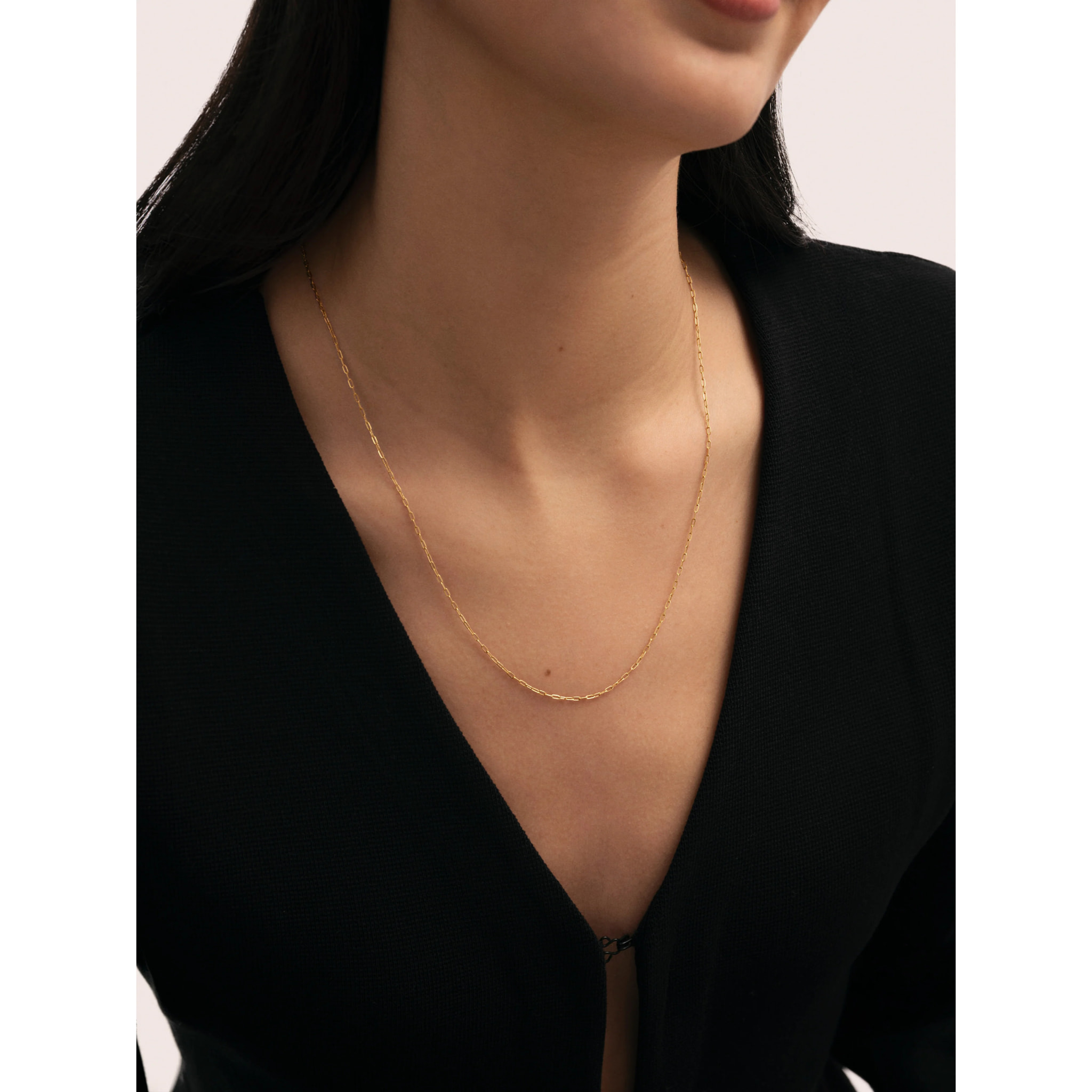 Collar Mini Fine Chic Acero Baño Oro