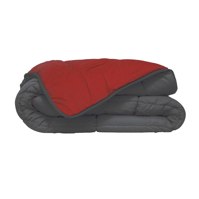 Couette d'été en microfibre bicolore - Rouge