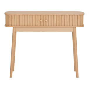 Nikko - Consolle 2 ante in MDF e pino naturale 100x30x80 cm