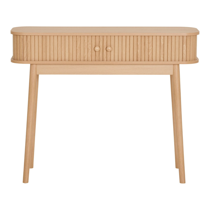Nikko - Consolle 2 ante in MDF e pino naturale 100x30x80 cm