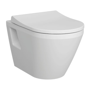 Cuvette WC suspendu sans bride Integra blanc avec abattant frein de chute