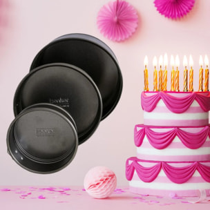 Set de 3 mini moules à manqué à charnière 12cm + 16cm + 18cm Zenker Spécial Mini