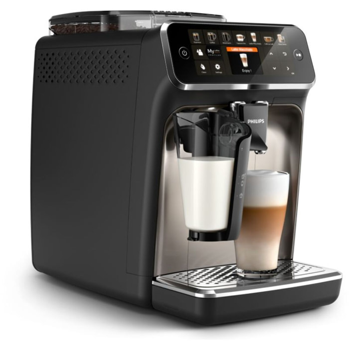 Expresso Broyeur PHILIPS EP5447/90 Machine à café à grain Grise Série 5400 LatteGo