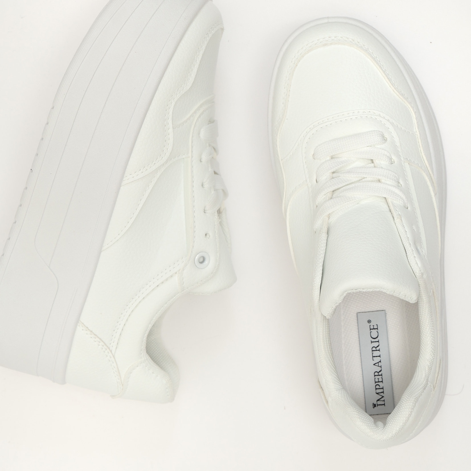 Sneakers in simil pelle platform