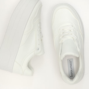 Sneakers in simil pelle platform