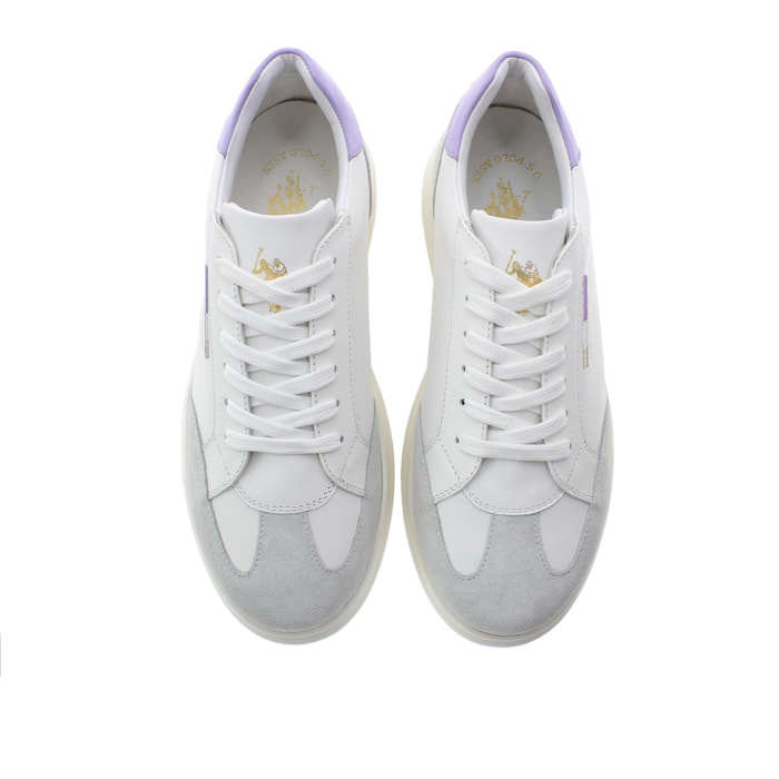 Sneakers U.S. Polo Assn White-Lavender