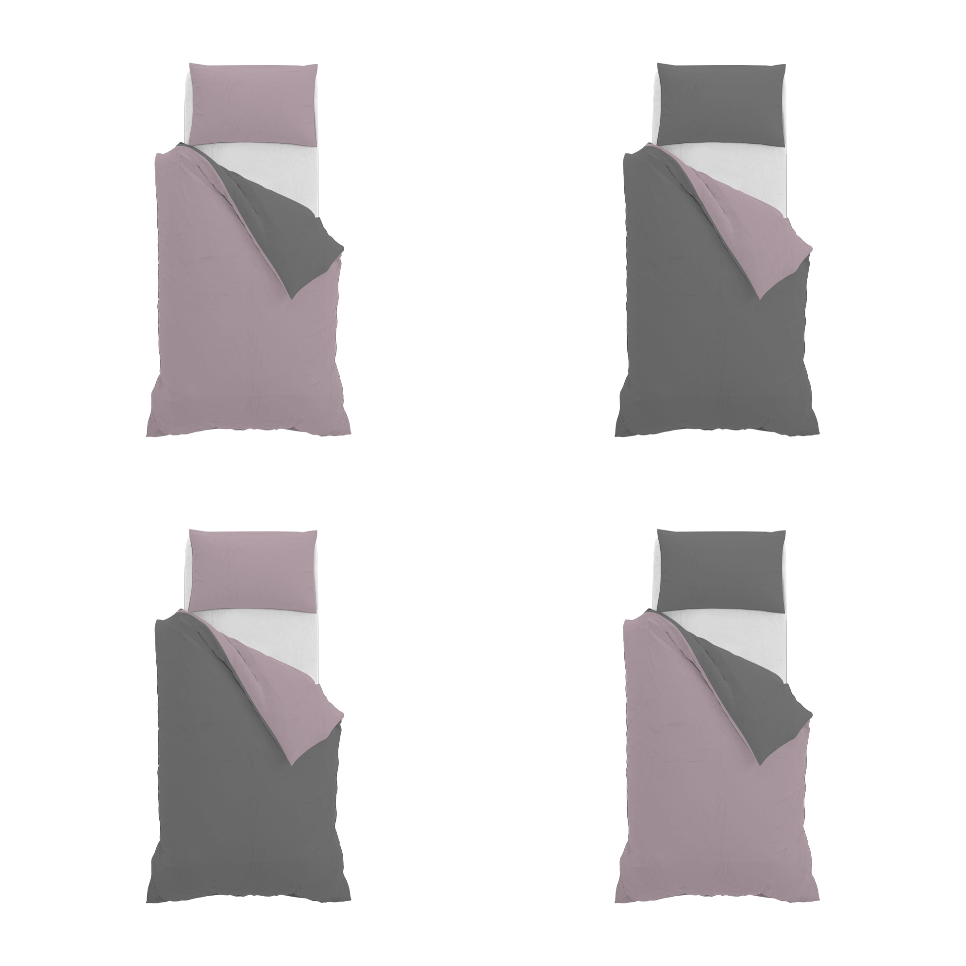 PARURE COPRIPIUMINO NATURAL COLOR SINGOLO - 100% COTONE MADE IN ITALY