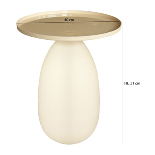 Table d'appoint plateau en métal avec effet céramique VOLDA