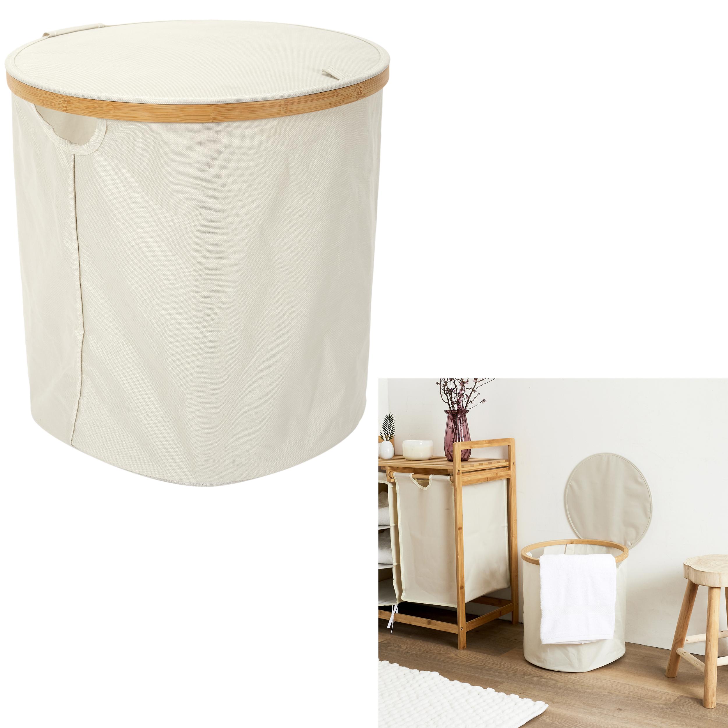 PANIER DE RANGEMENT ROND CERCLAGE BAMBOU