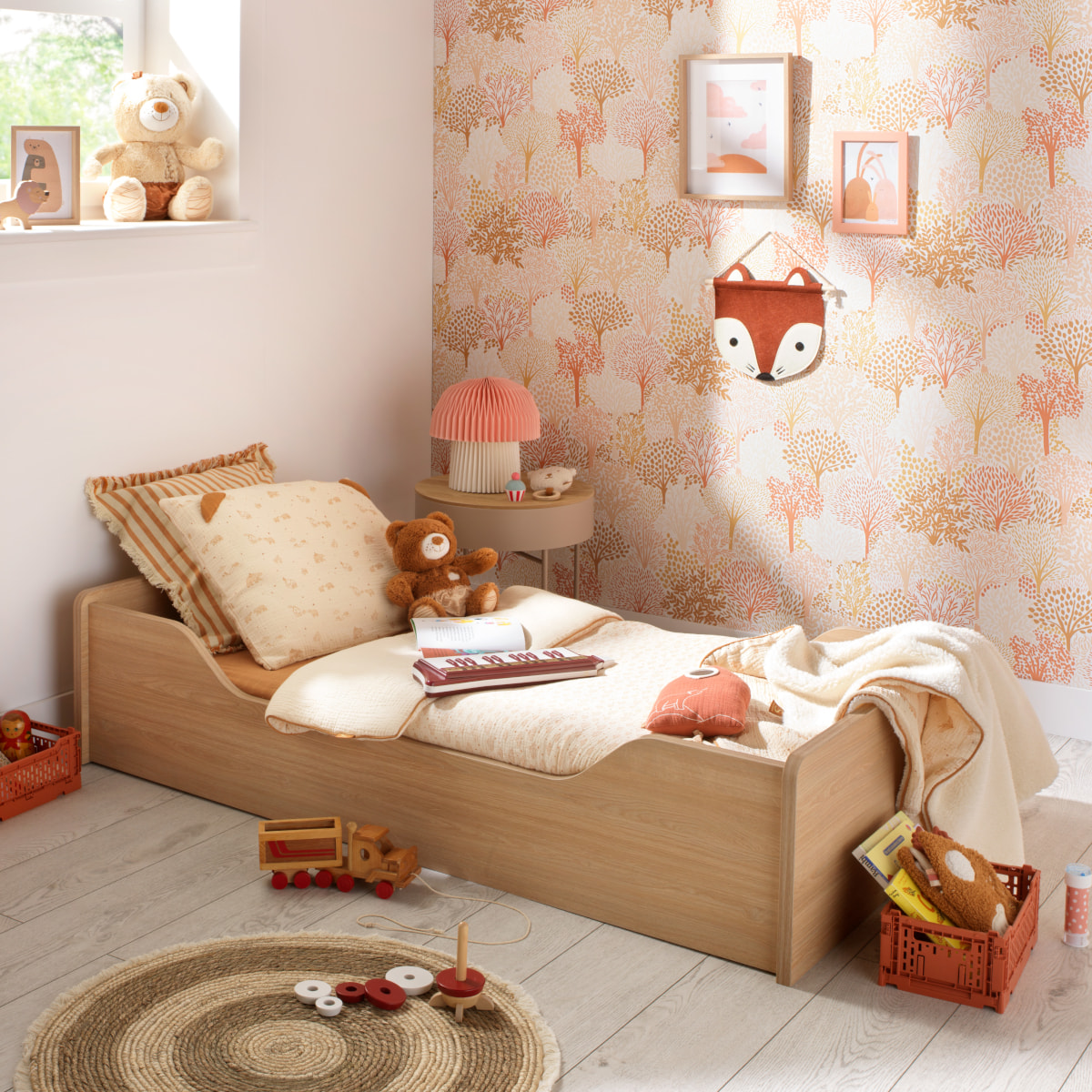 Lit évolutif 140x70 - Little Big Bed en bois décor chêne miel