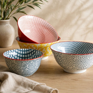 Lot de 6 grands bols design 1, SABAE