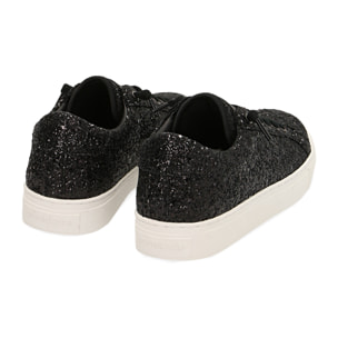 Zapatillas negras con glitter