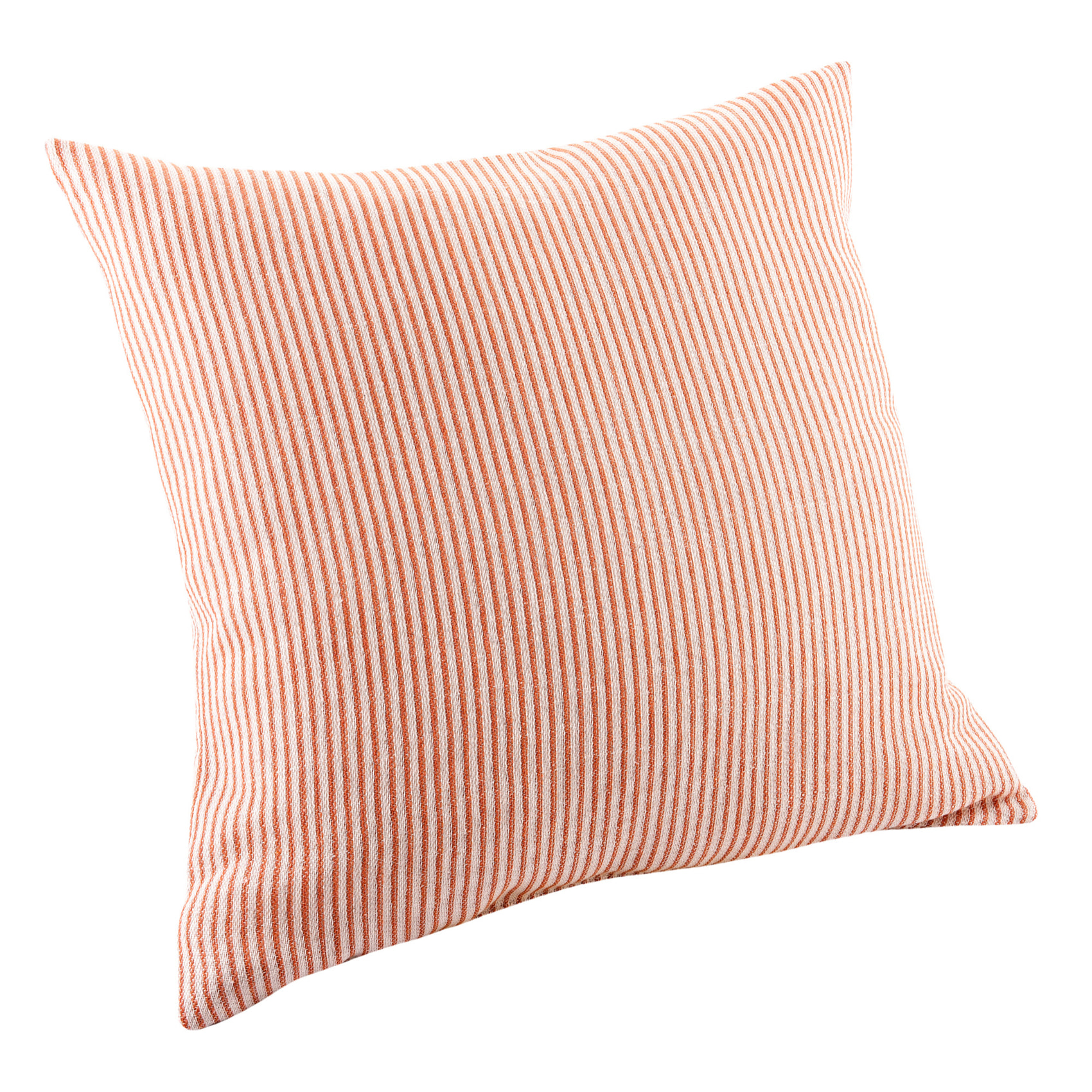 Coussin rayé style bord de mer - Orange Sanguine