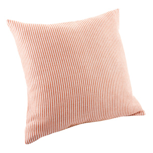 Coussin rayé style bord de mer - Orange Sanguine