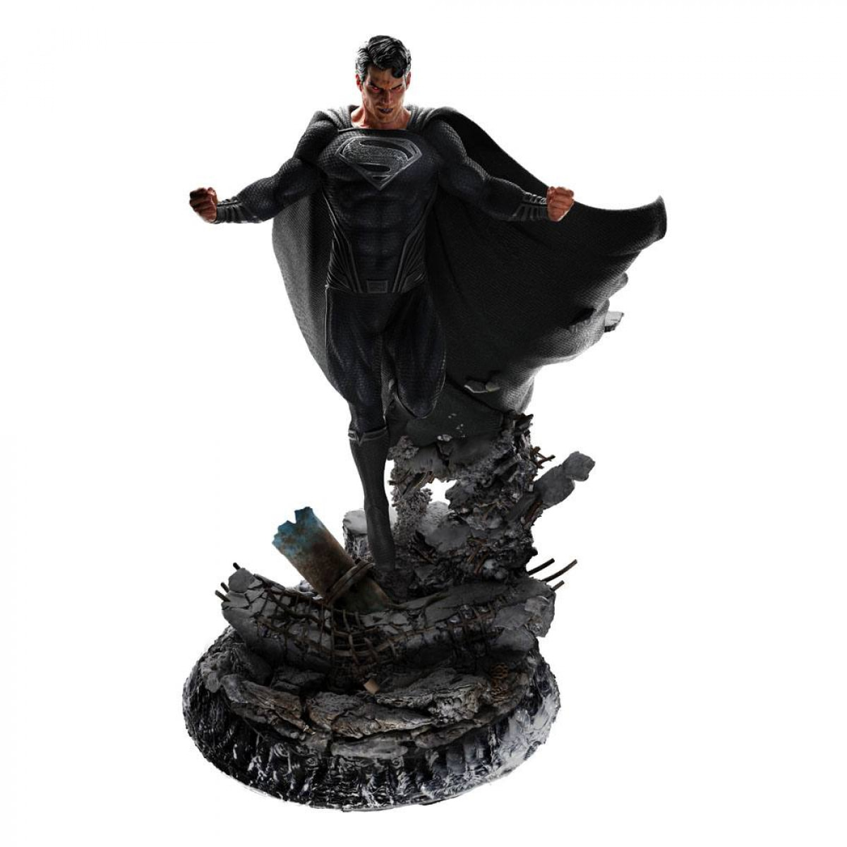 Zack Snyder's Justice League Statua 1/4 Superman Black Suit 65 Cm Weta Workshop