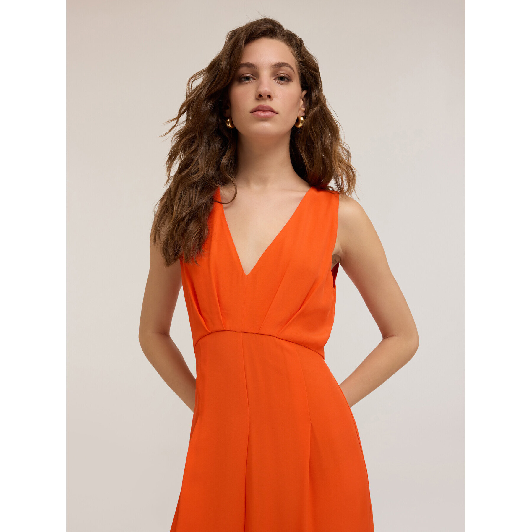 Motivi - Tuta lunga in viscosa - Rosso