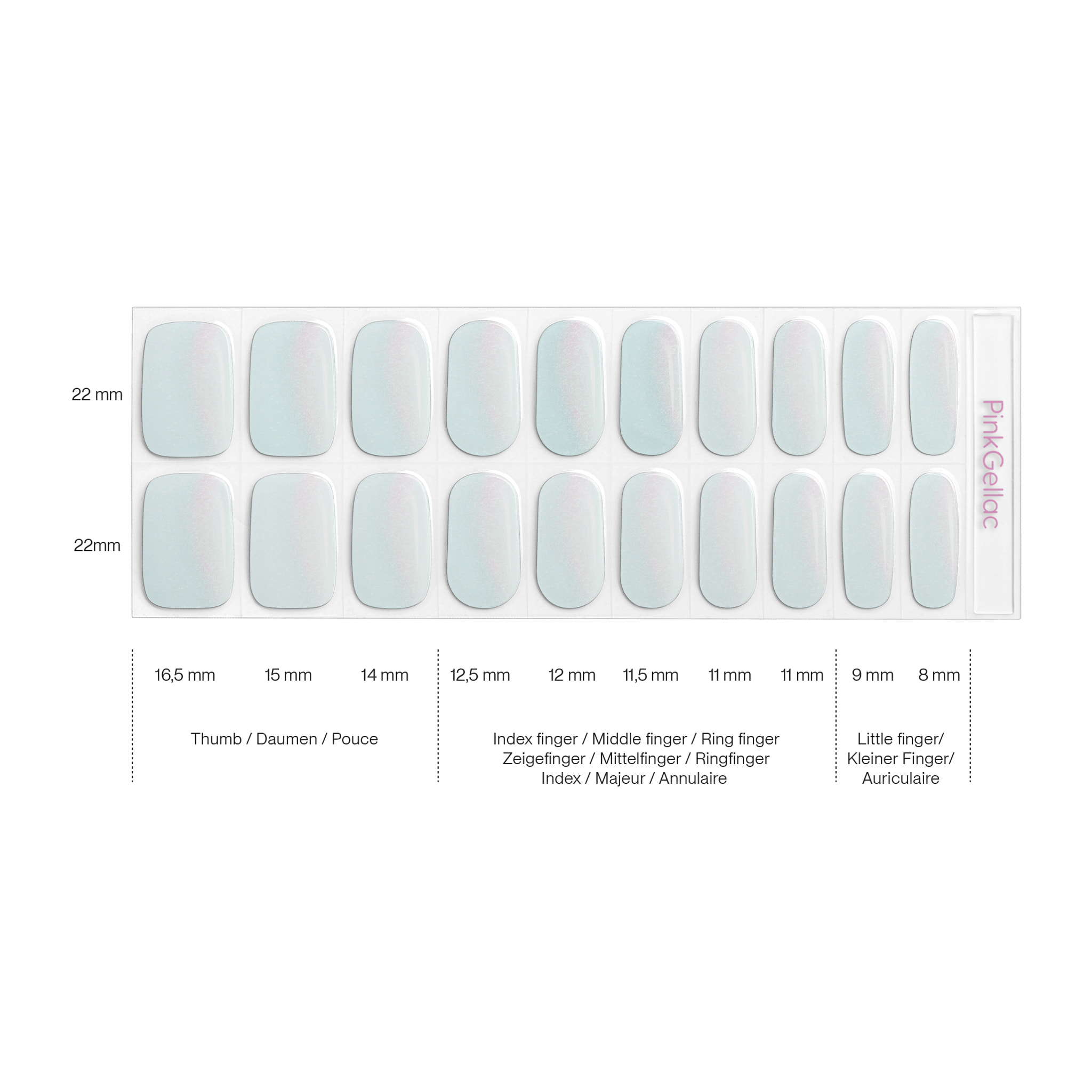 Stickers gel - 012 Minty Chrome