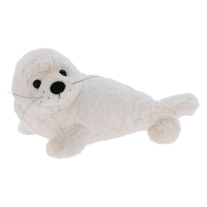 Well home - adorable peluche diseño foca de 33cm color blanco.