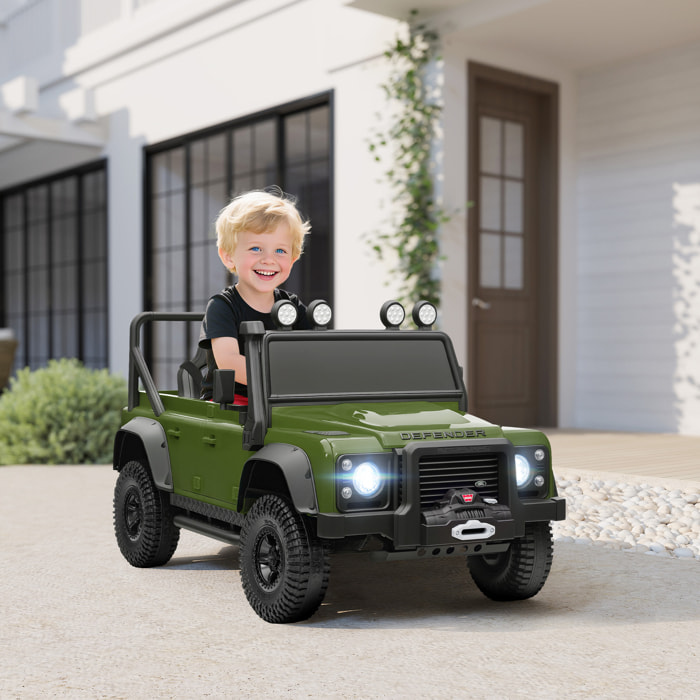 Voiture électrique enfant Land Rover Defender 110 SVX 12V 5Km/h max. télécommande vert